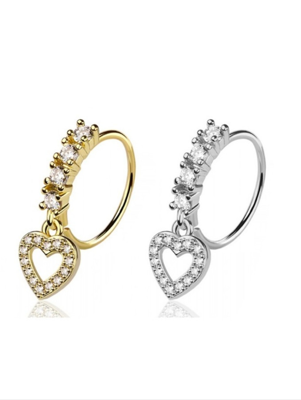 2 Nose Ring Hoops